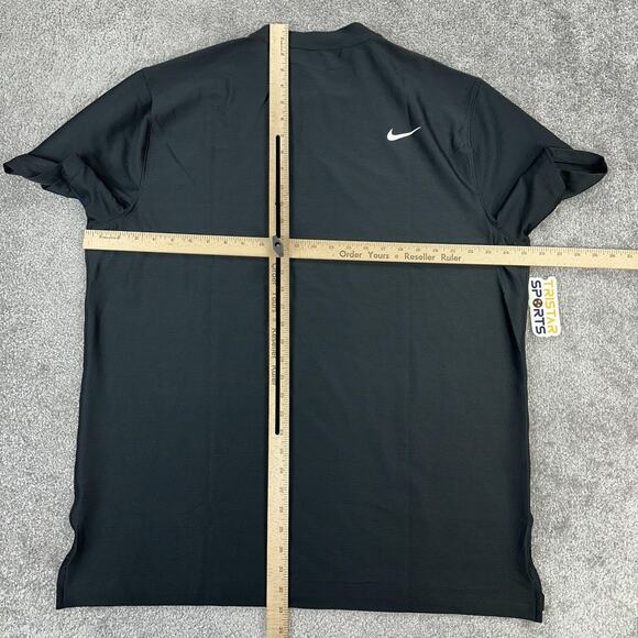 Nike Polo Shirt Mens XL Black DriFIT Golf FJ7035-010 Athletic Performance Henley - Picture 7 of 9